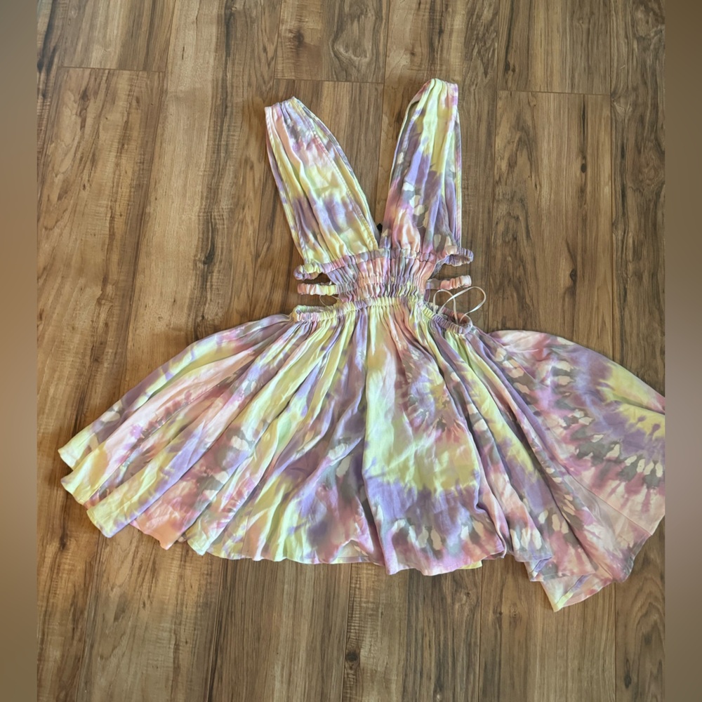 Tie Dye Cut Out Dress
